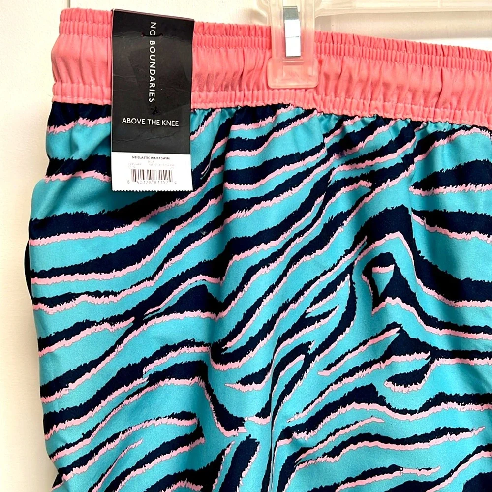 No Boundaries Mulit Color Animal Print Board Swimming Trunks Size 2XL NWT
